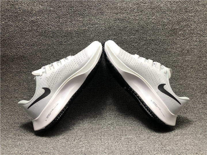 Men Nike Zoom Pegasus 37 White Black Running Shoes